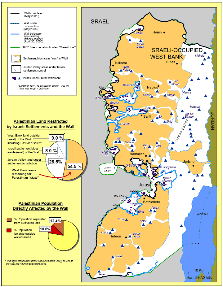 Israel's Wall and Settlements, May 2006