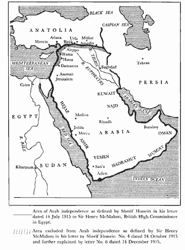 Hussein-McMahon Map, 1915